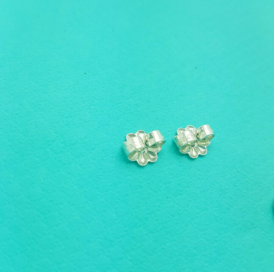 Return to Tiffany & Co. Silver 10mm Mini Heart Stud Earrings, RRP £275, boxed image 4