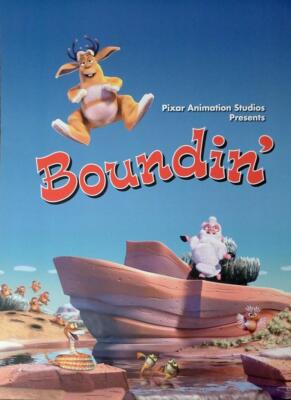 BOUNDIN - VERY RARE PIXAR SHORT FILM ORIGINAL MOVIE POSTER | eBay