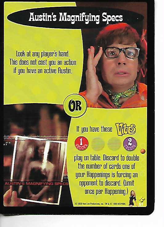 1999 Austin Powers CCG: The Spy Who Shagged Me - Austin's