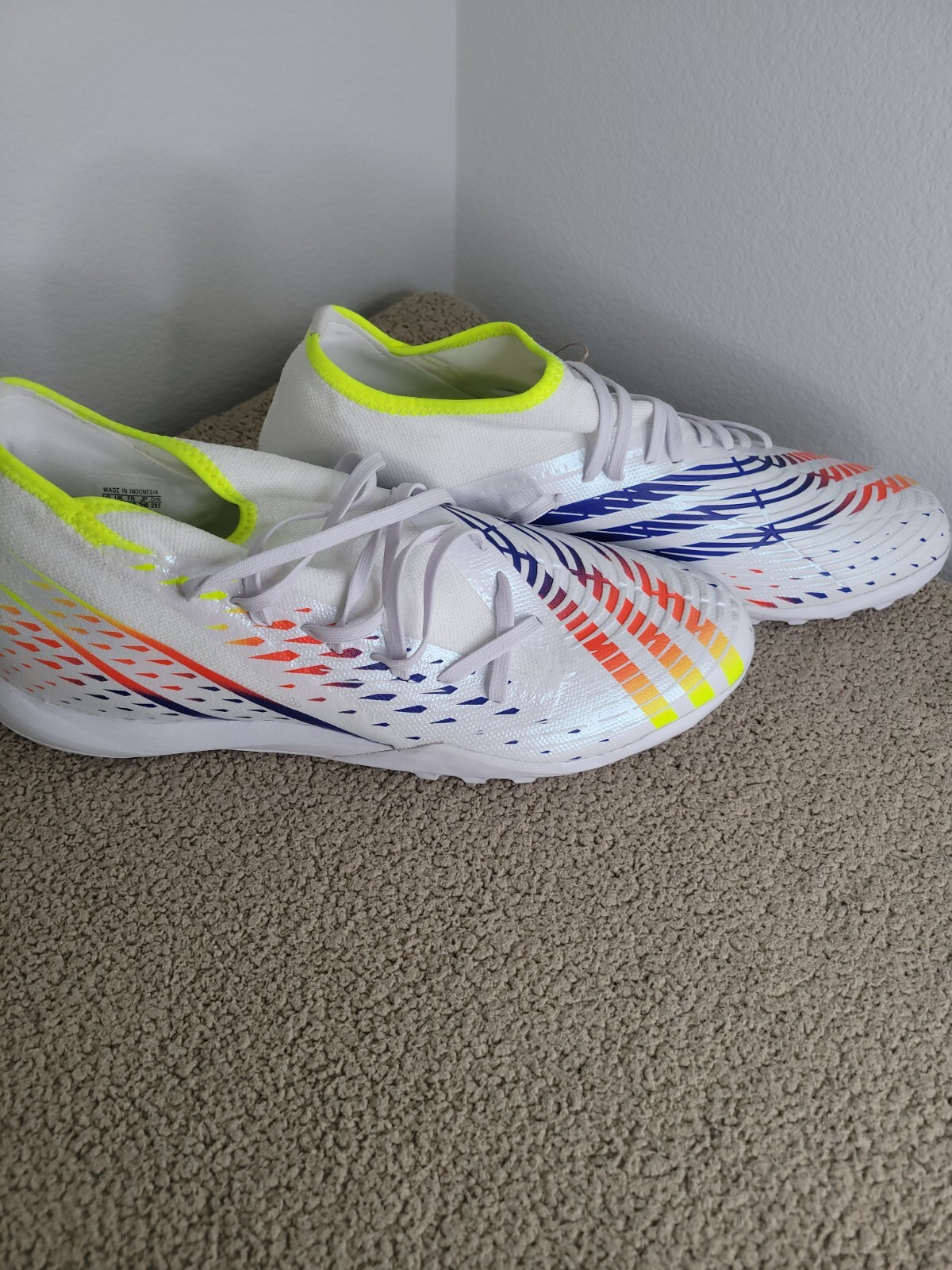 NWT Adidas Predator Edge.3 Turf Men 13 World Cup Soccer White Cleats GW0951 S181 image 2