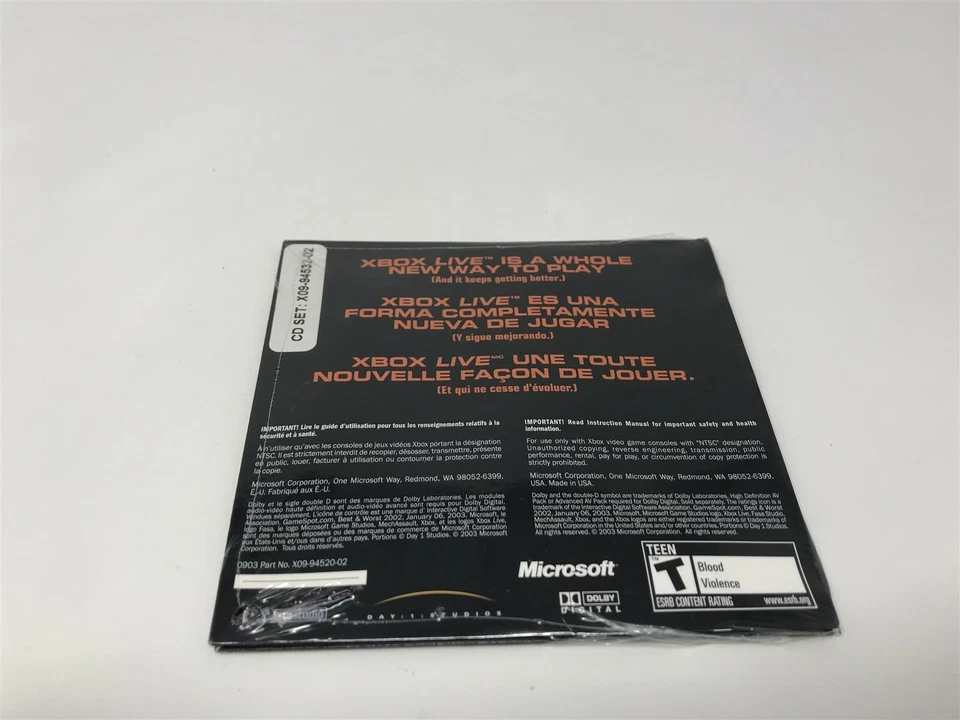 MechAssault (Microsoft Xbox, 2002) CARDBOARD Edition - Brand New Sealed RARE !! - Image 2 of 2