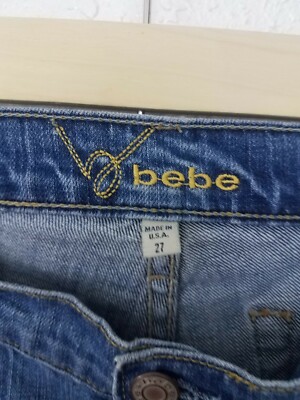 Capri En Jean Bebe Taille 27 - Effet Distressed - Couleur Bleu - Occasion Très Bon état