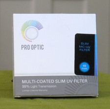 Pro Optic 49mm SLIM UV Filter in Capsule in Box EXC