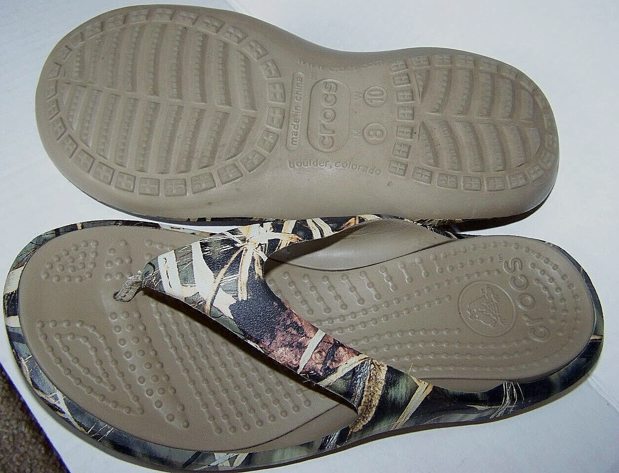Crocs Swiftwater Realtree Edge Wave Men's 8 CAMO Womens 10 Flip Flop Sandals  EC | eBay