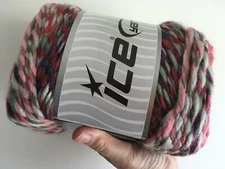 Chunky Colors Cake Wool Acrylic Blend Yarn Ice #58152 Pink Green Grape 200g 174y