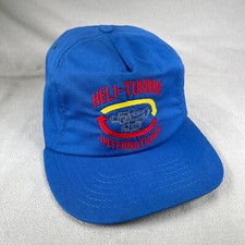 Helicopter Svc Hat Mens One Size Blue Strapback 90s Vtg Made In USA Heli-Turbine