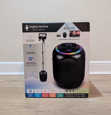 The Singing Machine SMC2035 Sing Cast Max Stand-Alone Karaoke Machine, Stand, &