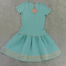 Alexis Dress Womens Small Turquoise Blue Lorie