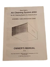 Penn State's Air Cleaning System Airborne Dust #460 Owners Guide Booklet Leaflet