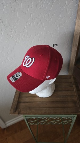 Cappello Berretto '47 Washington Nationals MVP Home Rosso Cinghia Regolabile Nuovo - Foto 2 di 7