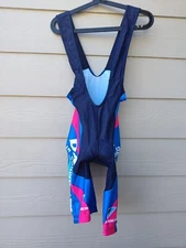 Daikin Mens Multicolor Cycling Bib Shorts Padded Size V Made in Italy Vima
