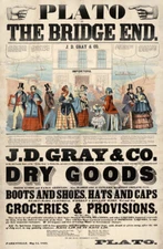 JD Gray Co Dry Goods vintage general store ad poster repro 12x18