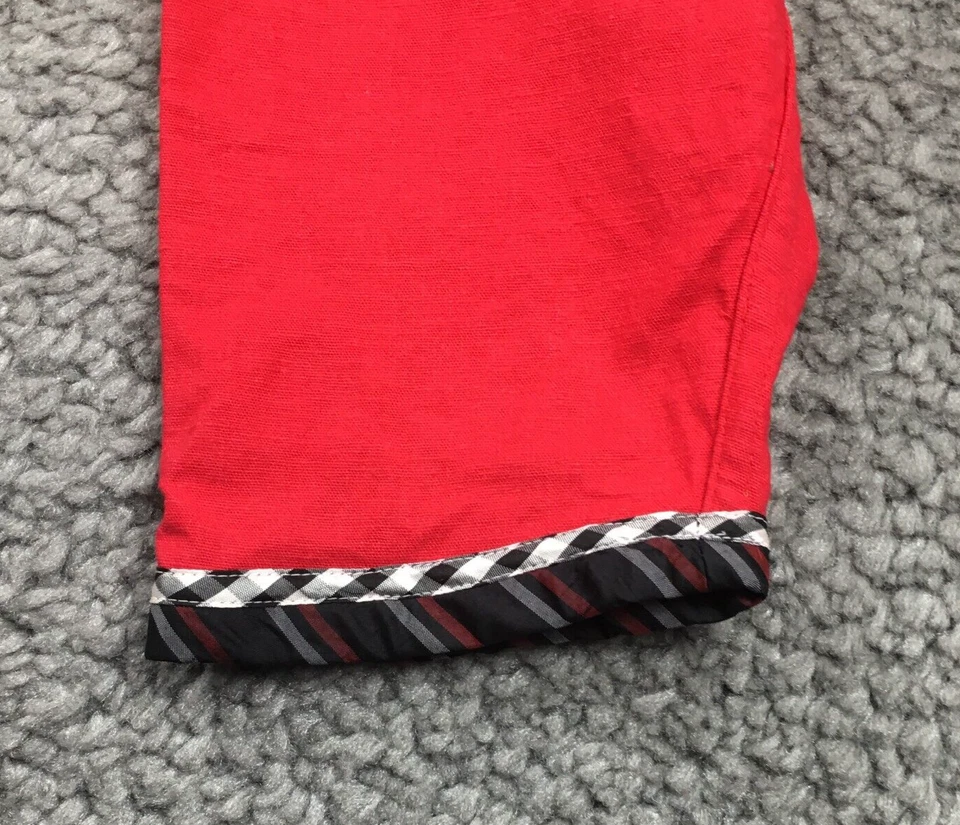 Koos of Course Womens Linen Blend Jacket Sz 1X Red 3/4 Sleeve Stretch NWOT - Image 4 of 4