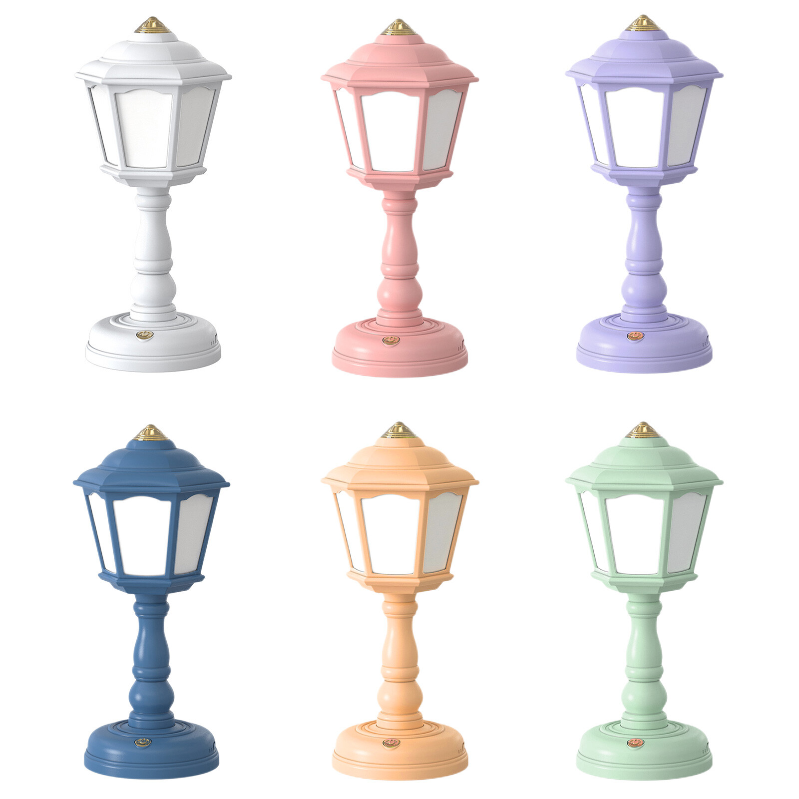 Mini Vintage Table Light Push Button Switch 3way Dimmable Nightstand