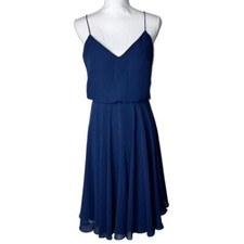 BHLDN Jenny Yoo Collection Navy Sienna Bridesmaid Dress size 8