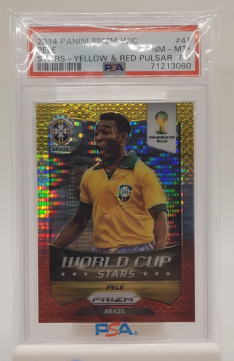2014 Panini Prizm WC コンプ 201種 2014 PANINI PRIZM WORLD CUP STARS #41 PELE YELLOW & RED