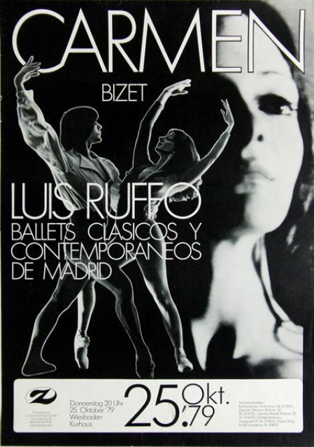 RUFFO, LUIS - 1979 - Plakat - Carmen - Ballet - Bizet - Poster - Wiesbaden