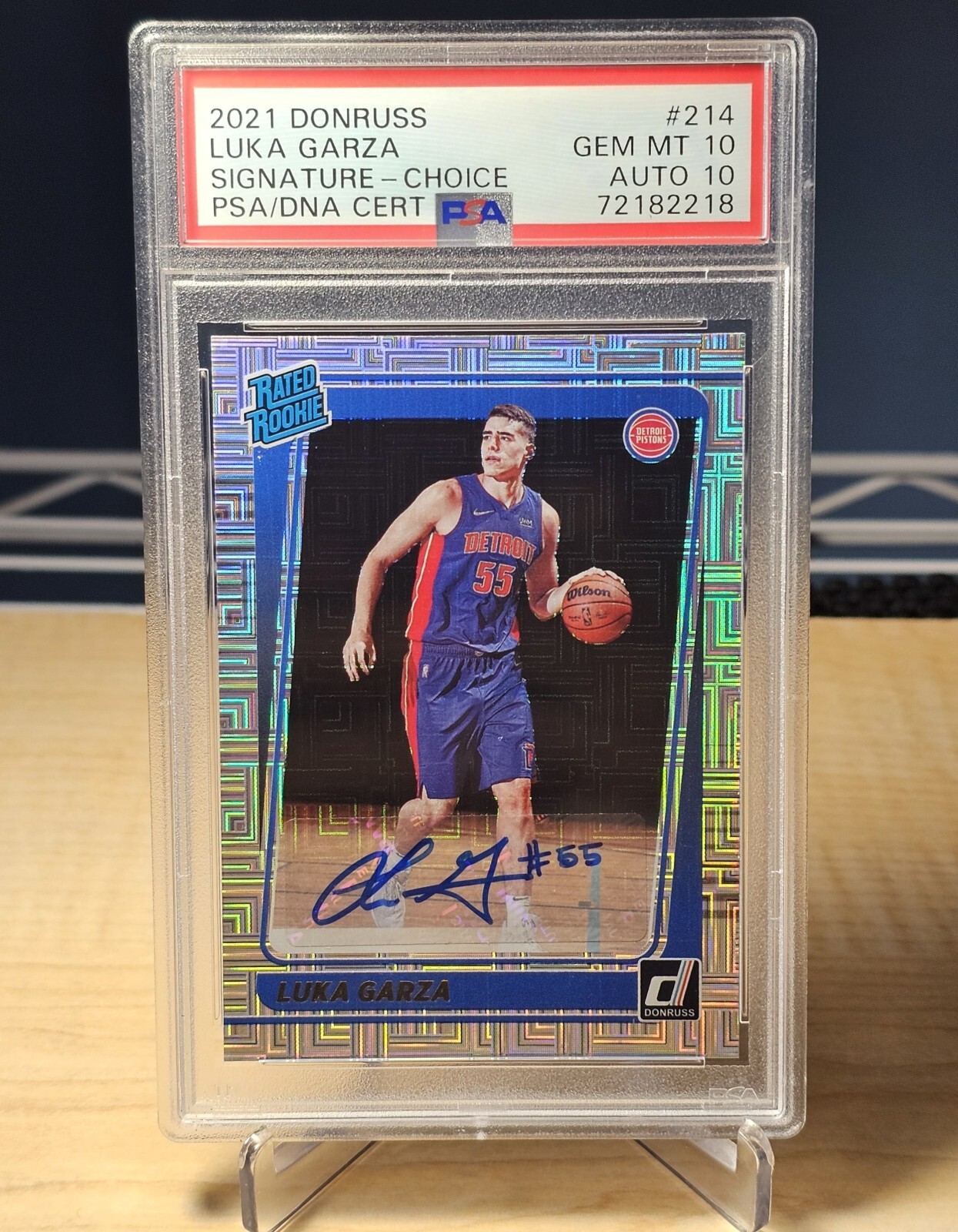 Panini Donruss CHOICE luka garza Rated Rookie PSA 10 Auto 10 GEM MINT POP 1!