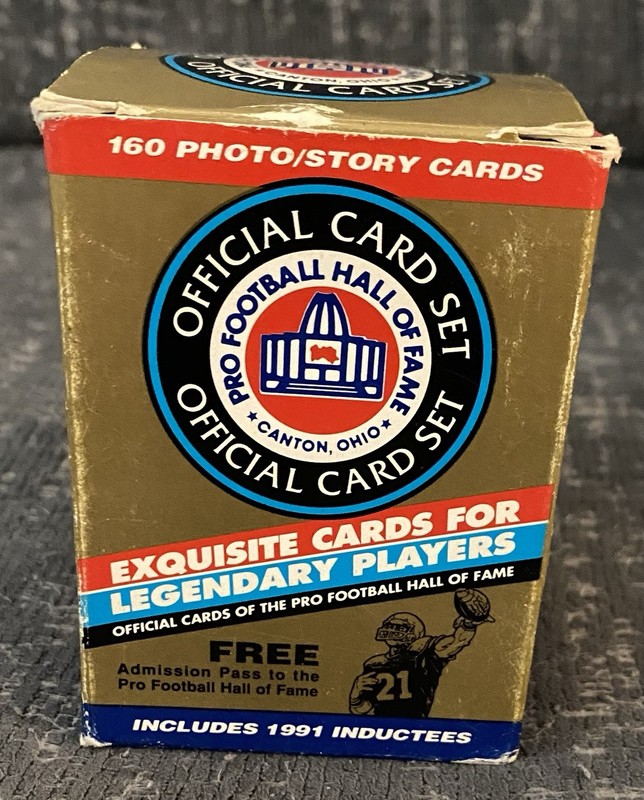 1991 Enor Pro Football Hall of Fame NFL Official Complete 160 Card Set in Box