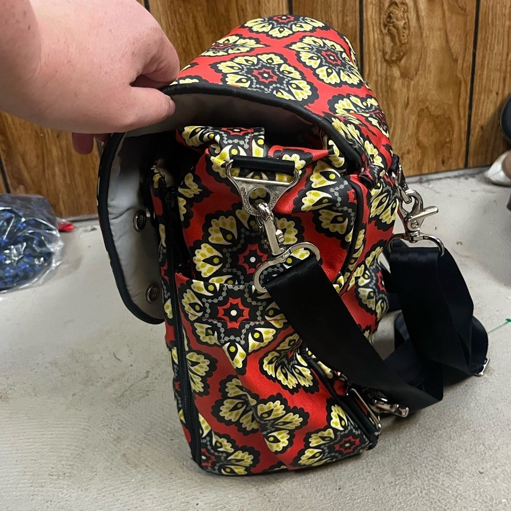 Petunia Pickle Bottom Boxy Backpack Diaper Bag in Lively Lima Pattern View 4