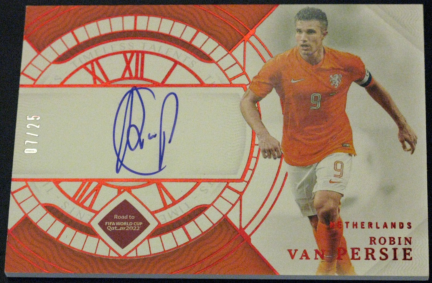 2022 National Treasures Road FIFA Robin Van Persie Timeless Talents Auto # 07/25 view 3