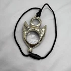 Vintage Power Ranger Crystal Necklace 1995 Plastic Clear Jewel Saban