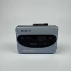 Sony Walkman WM-F38/F68 AM/FM Radio Cassette Player Baby Blue Dolby NR Vintage