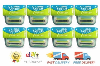 8 Gillette Embrace Razor Blades Cartridges Refills Fits Venus Breeze Olay Swirl 