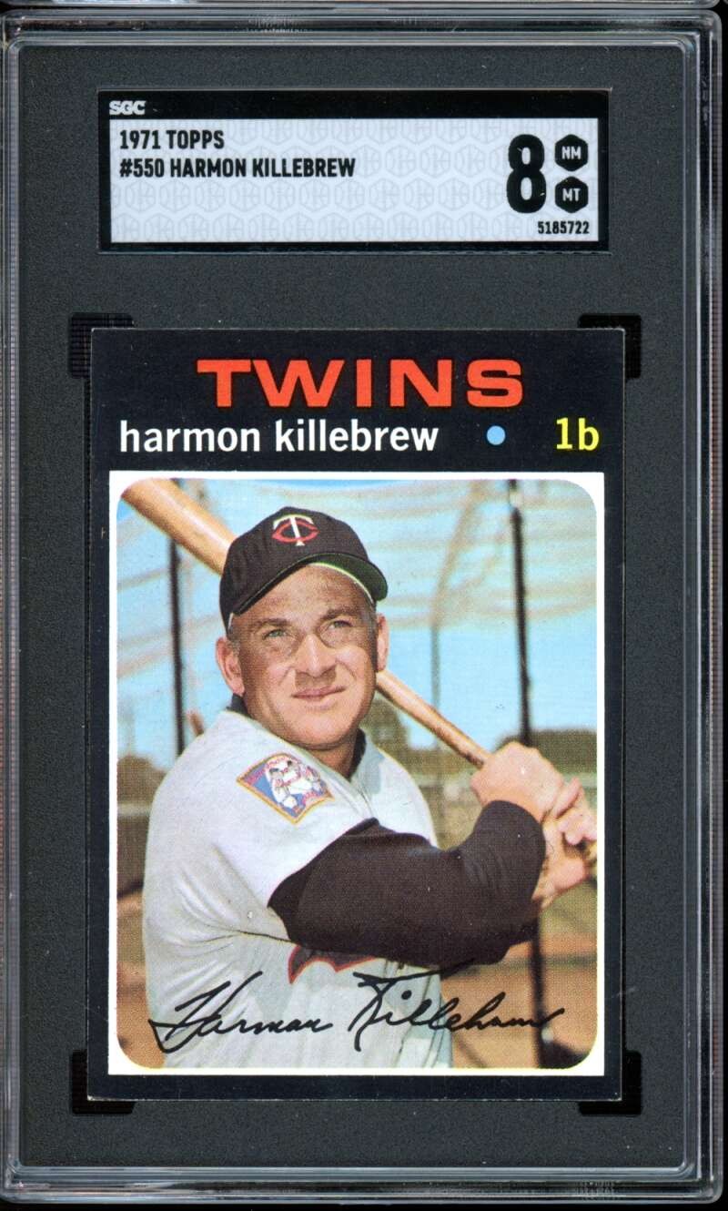 1971 Topps #550 Harmon Killebrew Twins HOF SGC 8 NM-MT