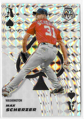 2021 Mosaic Aces Silver Prizm Max Scherzer #ACE9 Washington Nationals Parallel