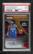 2019-20 Prizm Sensational Signatures Gold 8/10 Terance Mann PSA 9 MINT Auto 16b5