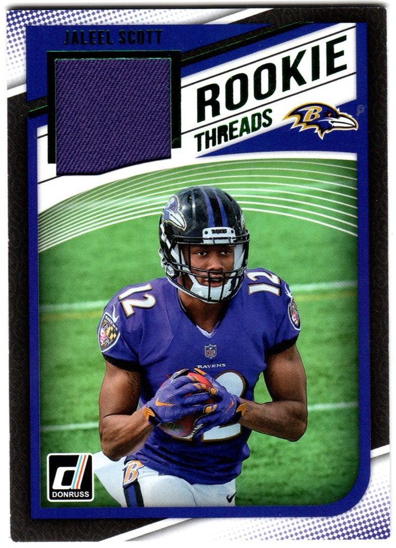 2018 Donruss Jaleel Scott Rookie Threads Patch Baltimore Ravens RC