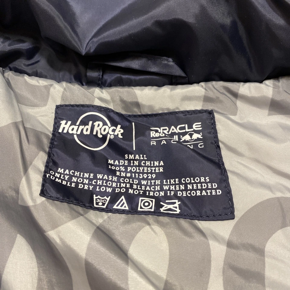 Formula 1 Oracle Red Bull Racing Mens Full Zip Puffer Vest Jacket Hard Rock S - Image 4 of 4