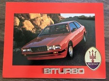 1980s Maserati BiTurbo - Vintage 6-Page English Dealer Sales Brochure - CLEAN NM