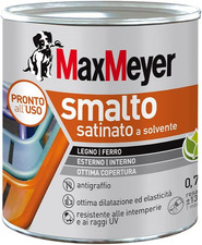 Smalto a Solvente per Ferro E Legno Satinato BIANCO R9010 0,750 L