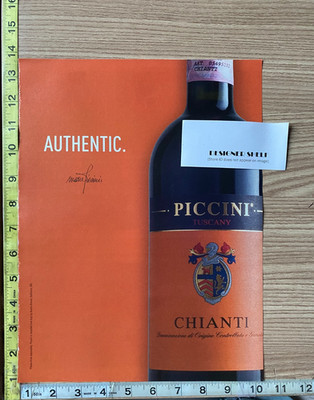 Piccini Chianti Wines Authentic Magazine Print Advertisement
