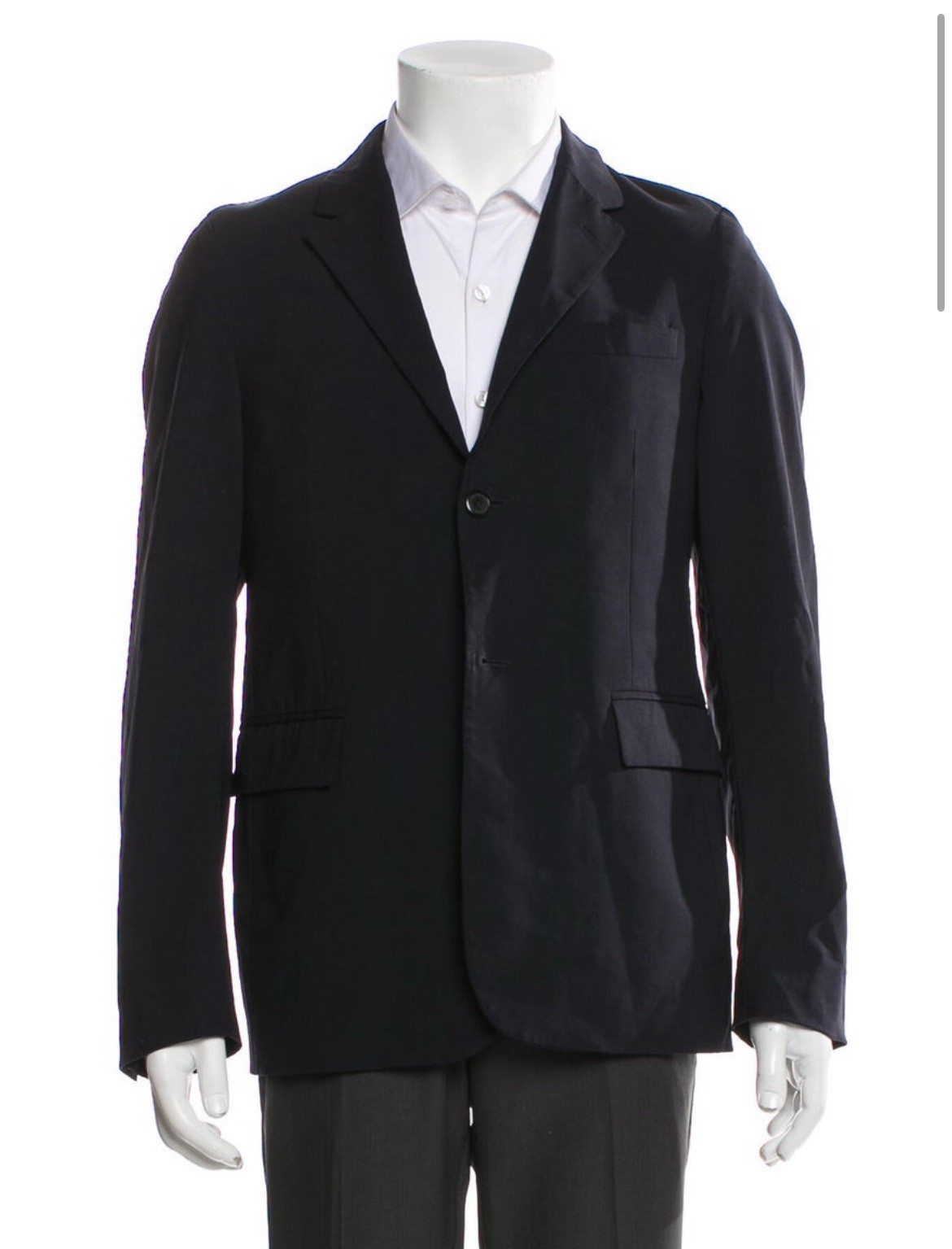 Prada Authentic Solid Blue Black Long Sleeve Blaz… - image 1