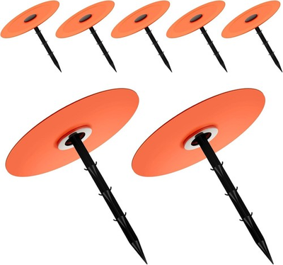 #ad #ad 6 Set Orange Survey Markers Stakes 5.9x6.3 Inch Low Profile Property Line $27.00