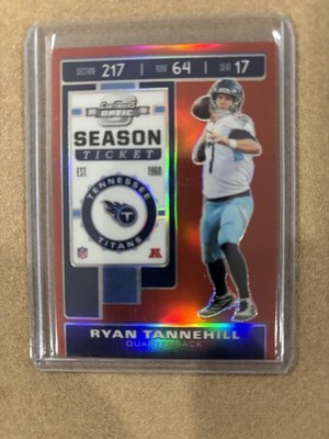 2019 Panini Contenders Optic - Season Ticket Ryan Tannehill #25 Red Prizm /199