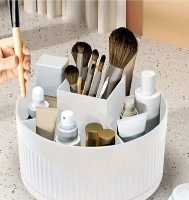 Drehbarer Make-up Organizer, 360 Grad Drehung, minimalistisches Design, Hochglanz AB