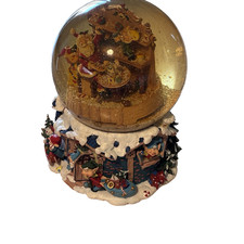 Kirkland Christmas Musical Water Snow Globe Revolving Base Santa’s Workshop