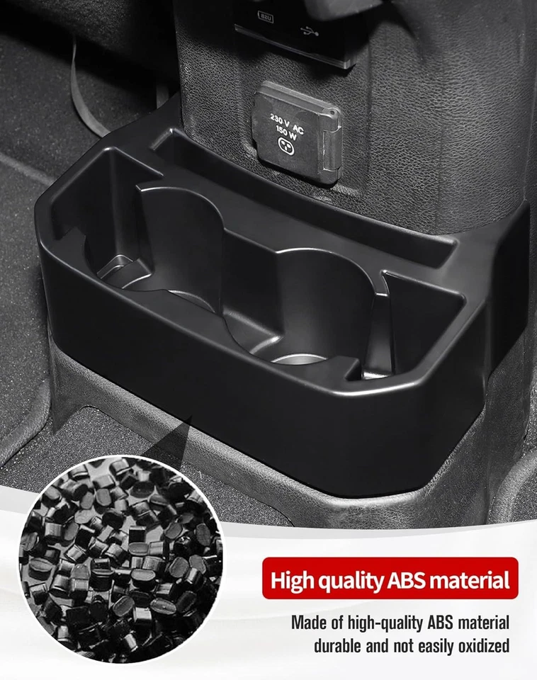 Organizador de caja de almacenamiento montado en el piso portavasos trasero para Jeep Wrangler JL 2018+ Foto 4 de 4