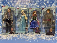 DISNEY STORE FROZEN CLASSIC DOLL COLLECTION ANNA ELSA KRISTOFF HANS SEALED NIB