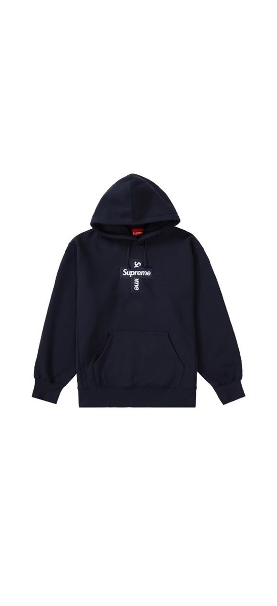 Supreme Cross Box Logo Hoodie Navy FW20 Size Medium Brand New | eBay