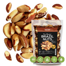 Premium Wild Harvested Dry Roasted Brazil Nuts with Sea Salt, 0.50 Lb 8 Oz 