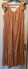 Free People Long Boho Rust Cotton Gauze Dress Size Small New Without Tags SALE