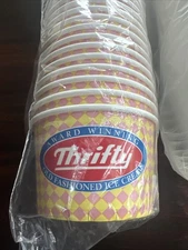 50 NEW SEALED Thrifty Ice Cream Cups Containers + Lids Rite-Aid Old Fashioned