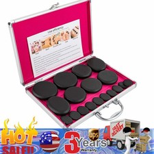 Natural Massage Stones Hot Spa Rock Basalt Stone With Heater Box 16/20pcs/set
