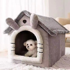 Dog/Cat House Style Bed - Removable Washable Pet Bed for Small Dogs/Cats