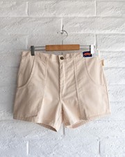 Vintage 1970s JJs Corduroy Shorts Cream Men's 36 Surf Style OP Beach Deadstock